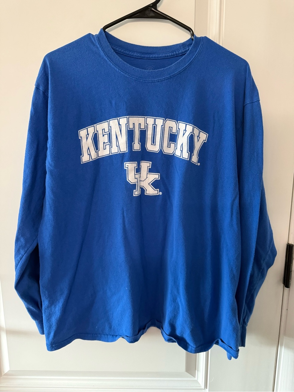 Top of the World Kids Long Sleeve Tee in Royal Blue with White Kentucky Print